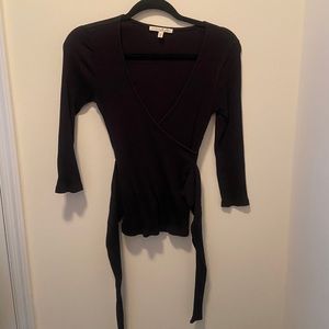 Black tie front top from Express